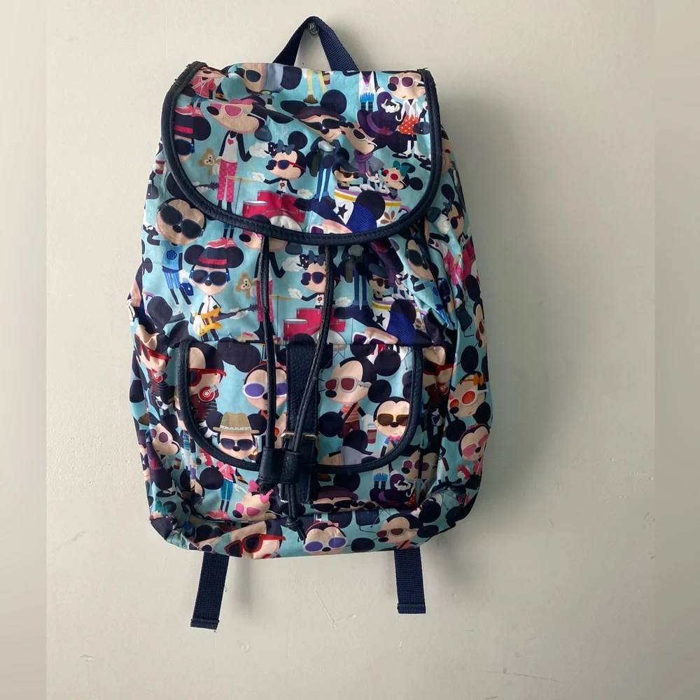 Disney Parks Hipster Mickey Minnie Drawstring Backpack Jerrod Maruyama